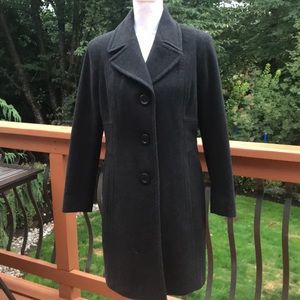 Anne Klein Charcoal Pea Coat.  Sz/Large Petite